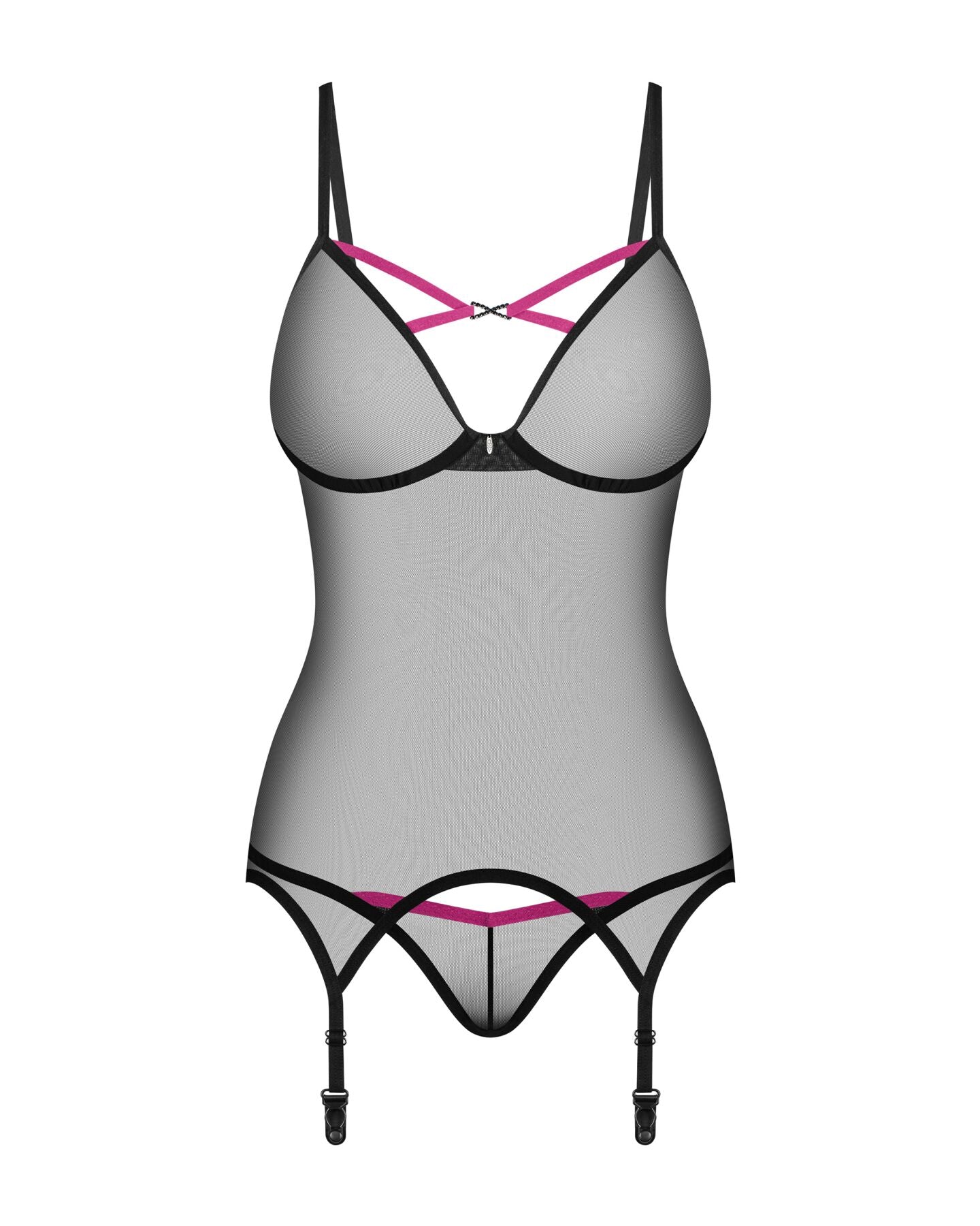 Корсет Obsessive Novenes corset & thong XL/2XL
