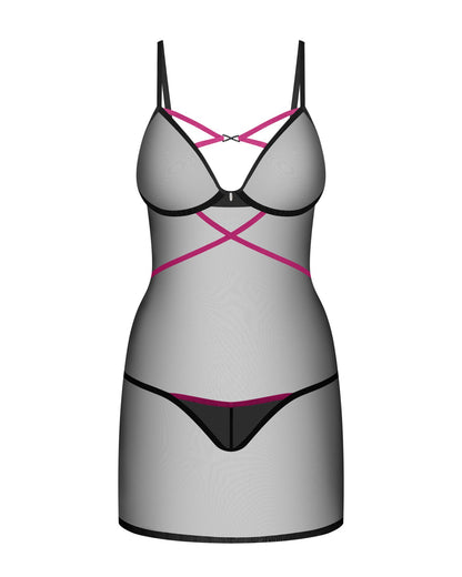 Пеньюар Obsessive Novenes chemise & thong M/L
