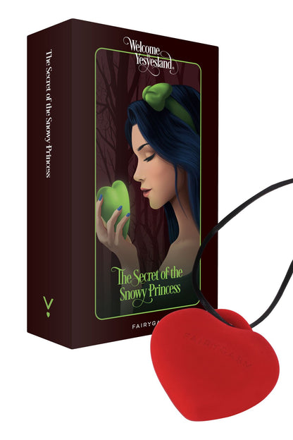 Мінівібратор «Сердечко» FairyGasm PleasureStone red, 9 режимів, на шнурку