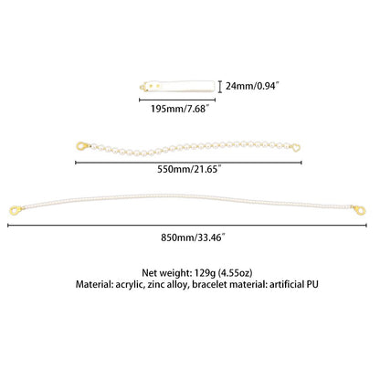 Перлинний нашийник з повідцем та наручниками LOCKINK Pearl Bondage & Restraint Set