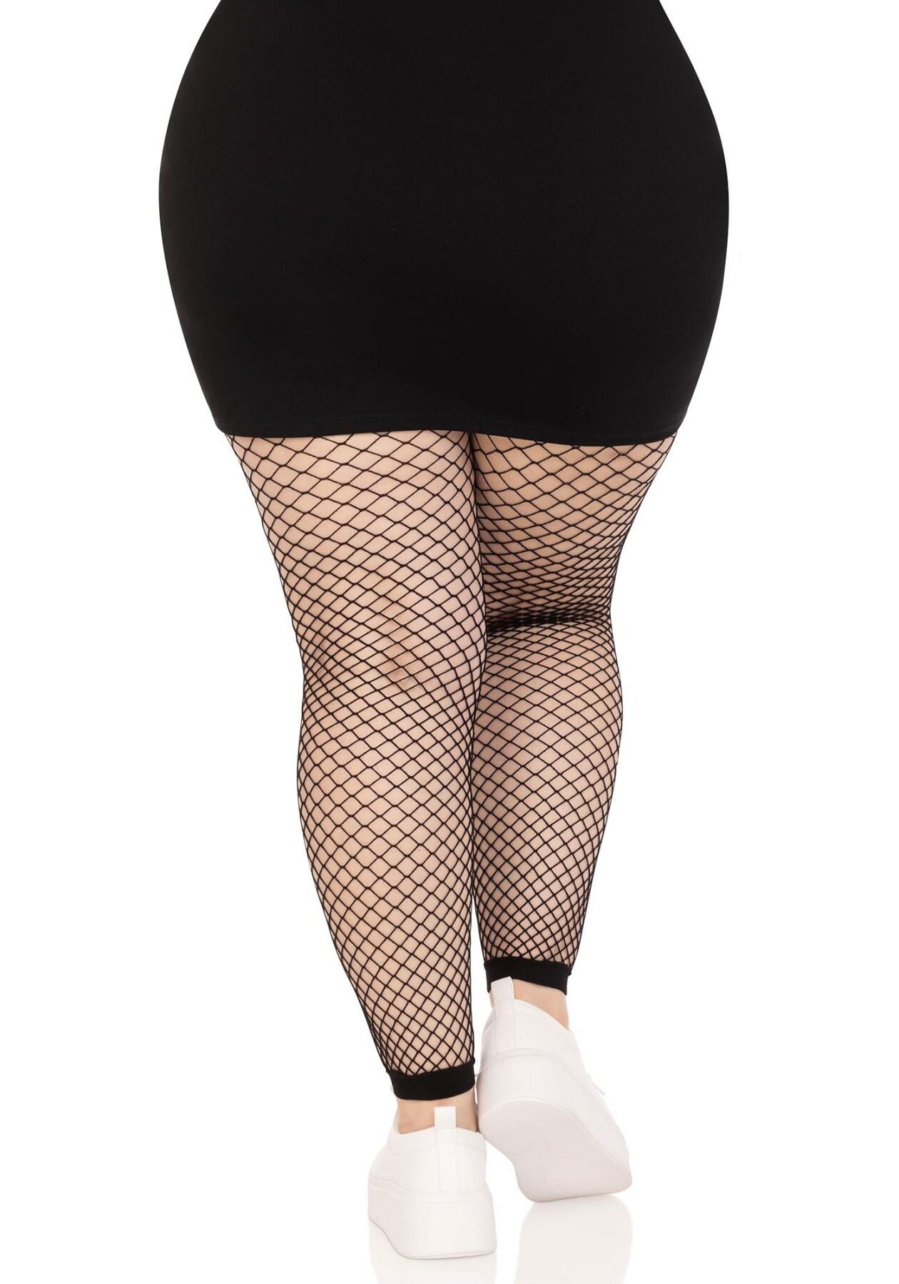 Панчохи Leg Avenue Industrial Net footless tights Black 1X/2X