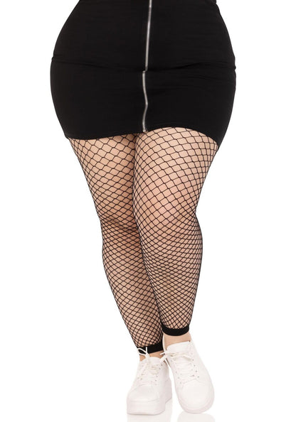 Панчохи Leg Avenue Industrial Net footless tights Black 1X/2X