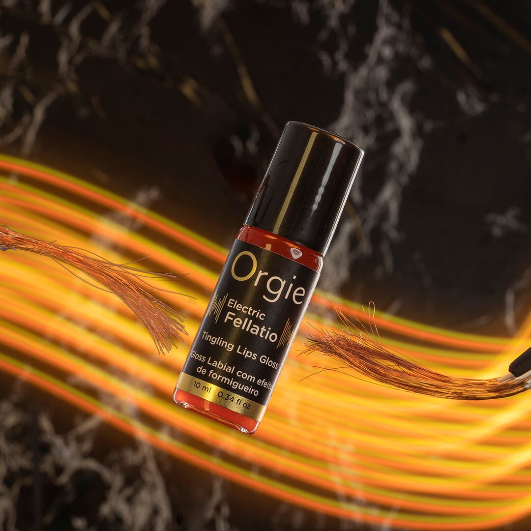 Віброблиск для губ Orgie Electric Fellatio Lips Gloss Tutti-frutti 10 мл, з ефектом поколювання