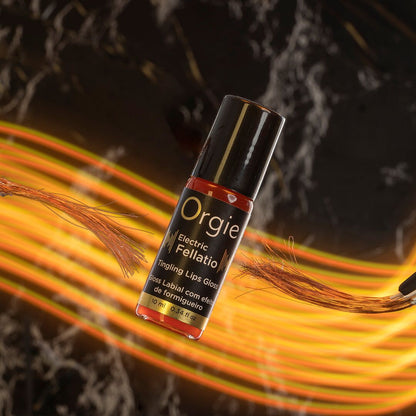 Віброблиск для губ Orgie Electric Fellatio Lips Gloss Tutti-frutti 10 мл, з ефектом поколювання
