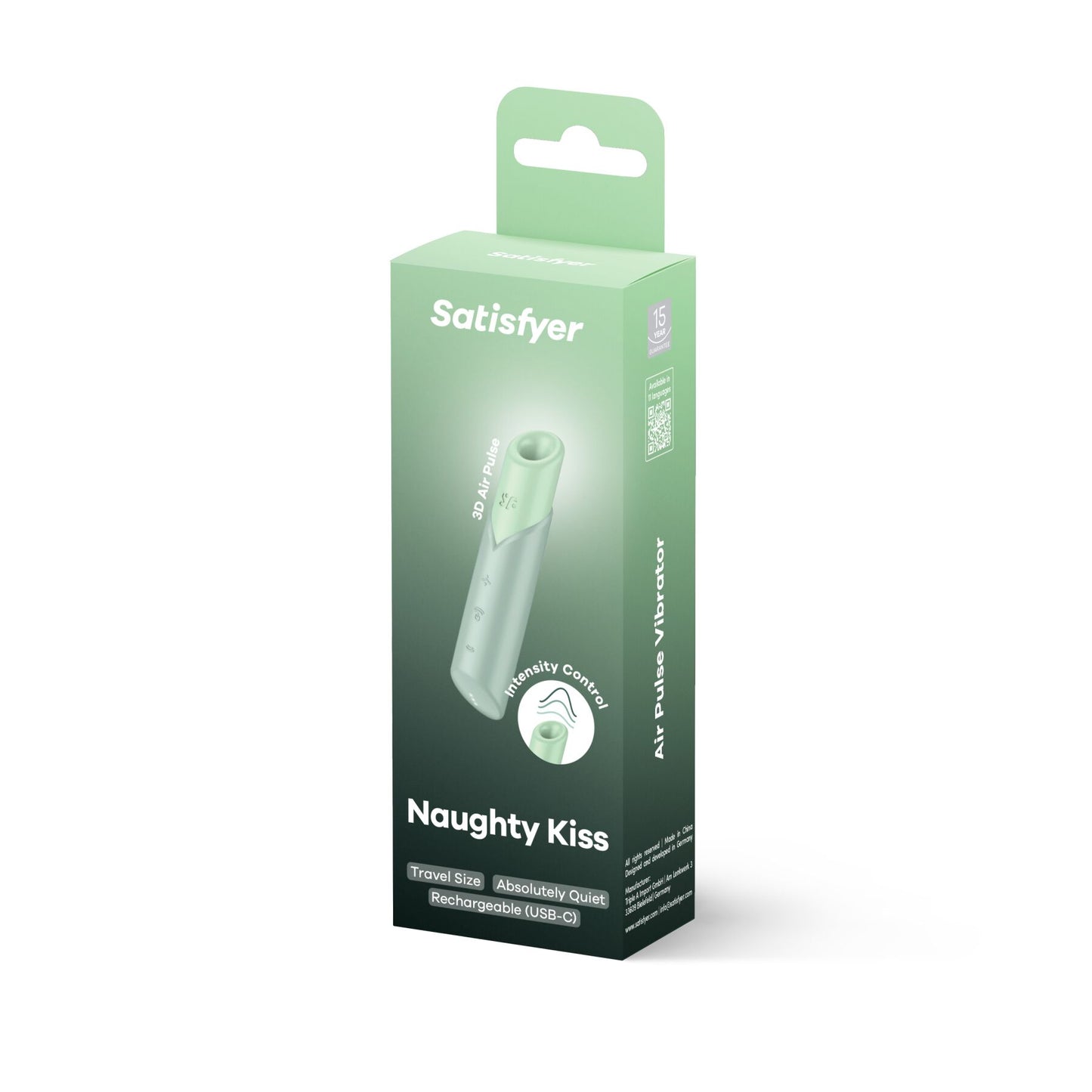 Вакуумний стимулятор Satisfyer Naughty Kiss, магнітна технологія 3D Air Pulse