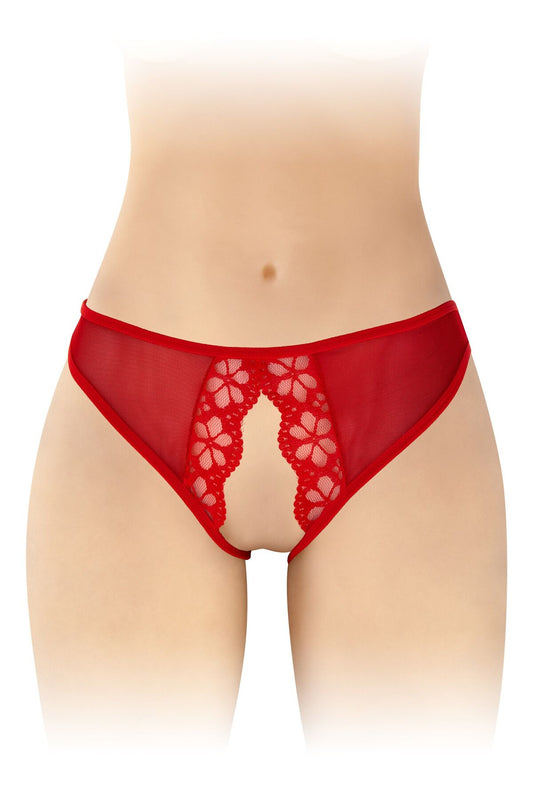 Трусики з відкритим доступом Fashion Secret Ambre Red, сітка