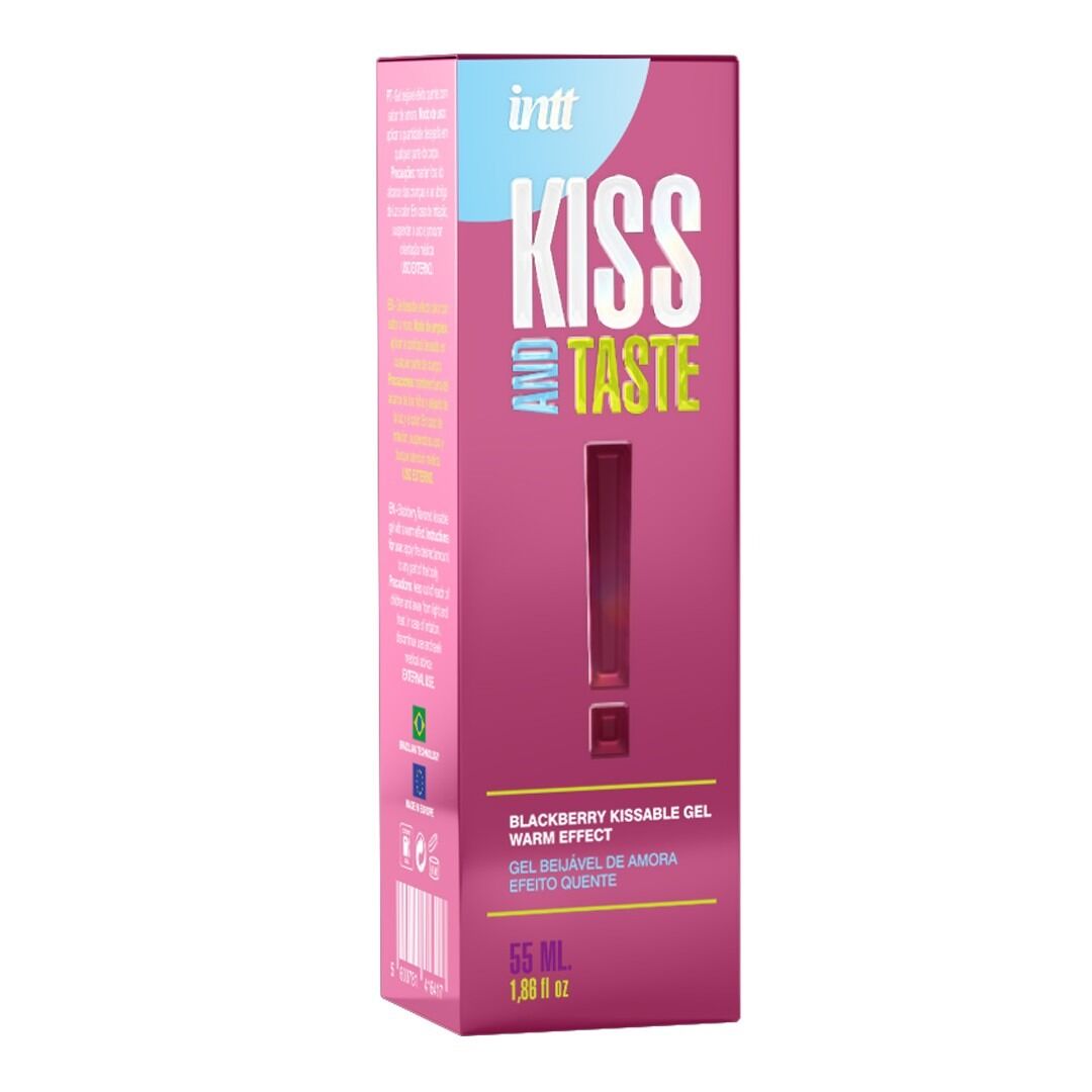 Масажний гель Intt KISS AND TASTE! (55 мл) зі смаком ожини