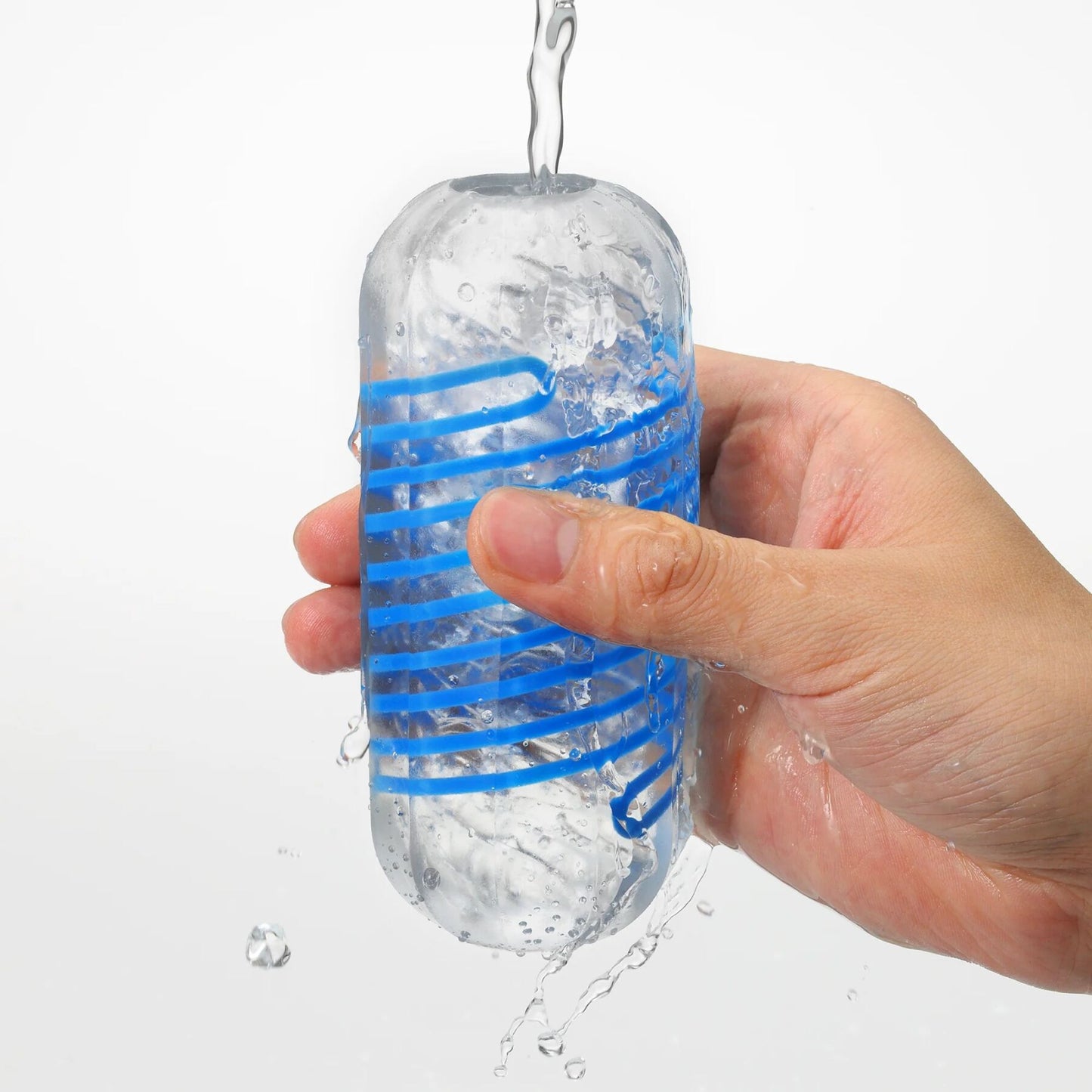 Мастурбатор Tenga Spinner DX 01 Drops, з пружною стимулювальною спіраллю всередині, ніжний вплив