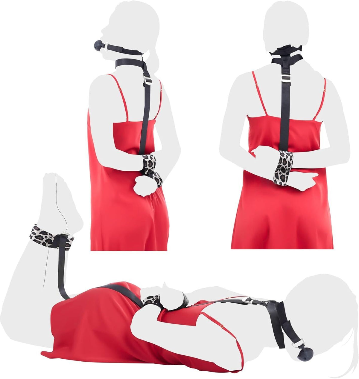 БДСМ-набір LOCKINK YEAHWOW Armbinder Restraint Set Black