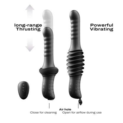 Пульсатор з вібрацією Dorcel Deep Orgasm, 2 незалежні мотори, підігрів до 41 °C, пульт ДК