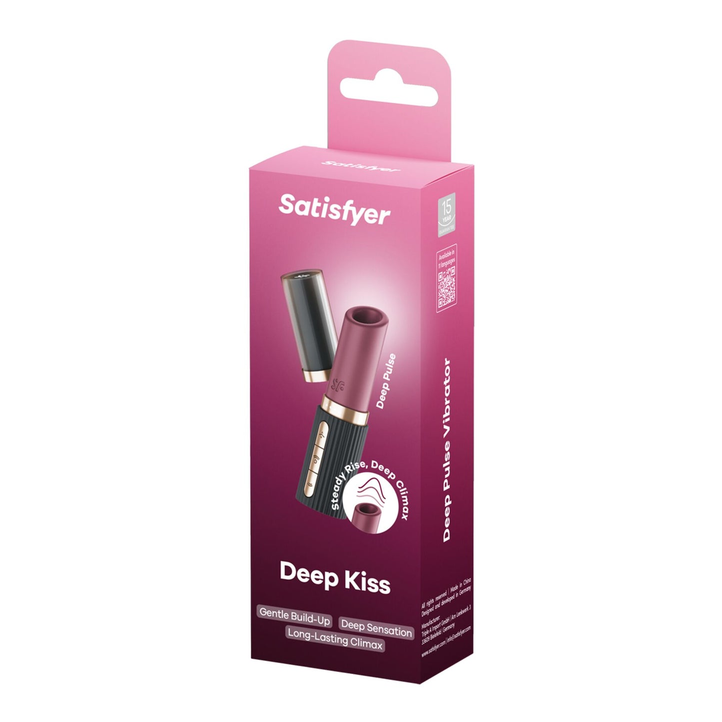 Вакуумний стимулятор Satisfyer Deep Kiss, магнітна технологія 3D Air Pulse