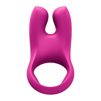 Ерекційне віброкільце з подвійною стимуляцією клітора Fun Factory NŌS CLASSIC Magenta, 2 мотори