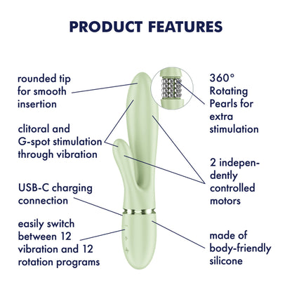 Вібратор-кролик Satisfyer Pearl Bunny 2 Light Green