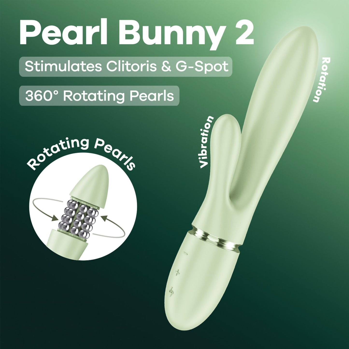 Вібратор-кролик Satisfyer Pearl Bunny 2 Light Green
