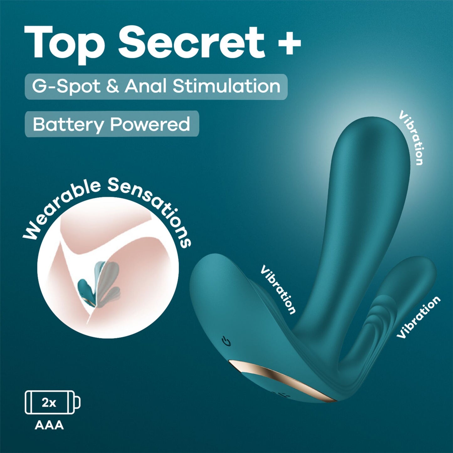 Подвійний смарт-вібратор у трусики Satisfyer Top Secret+ Battery Series