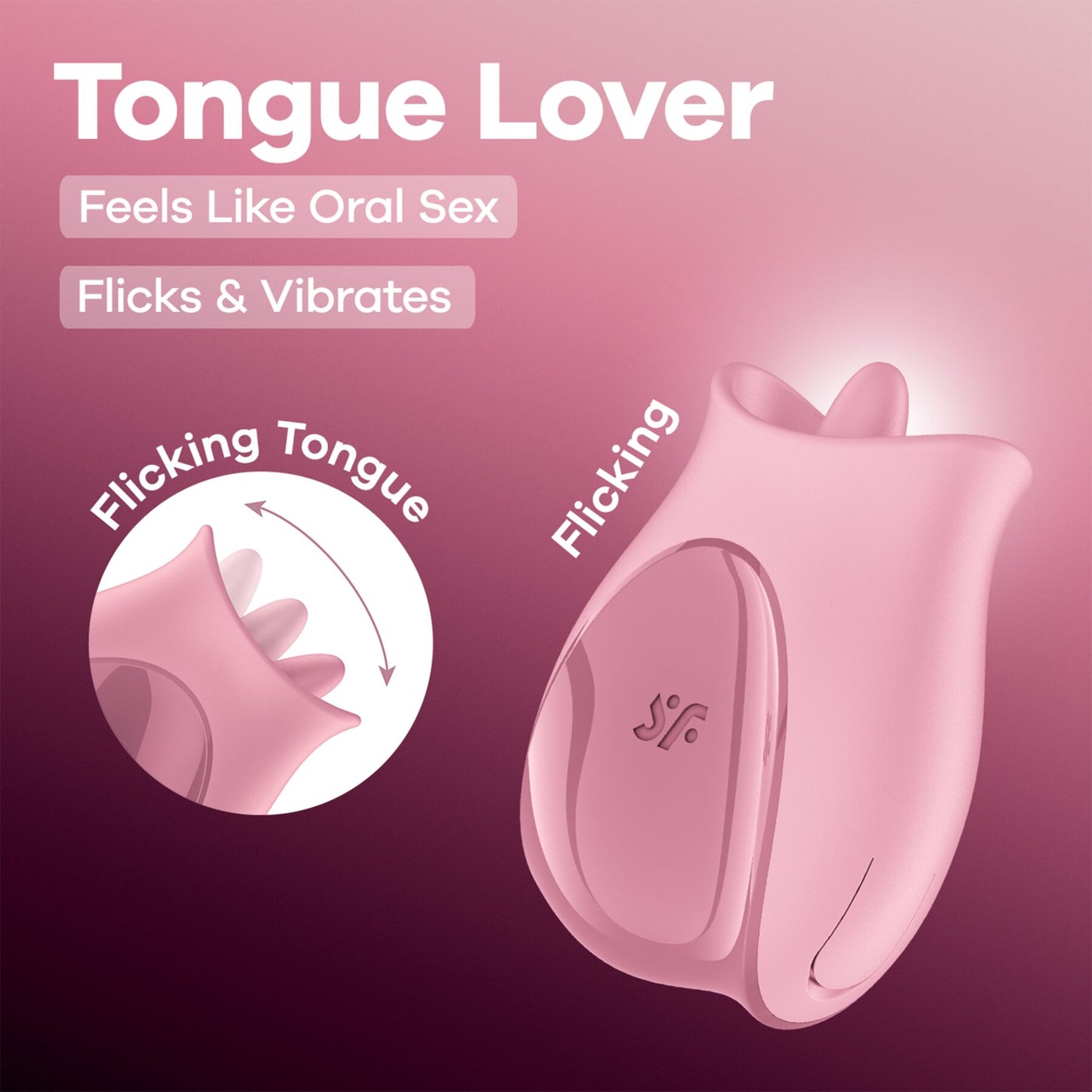 Вібростимулятор для клітора Satisfyer Tongue Lover з язичком
