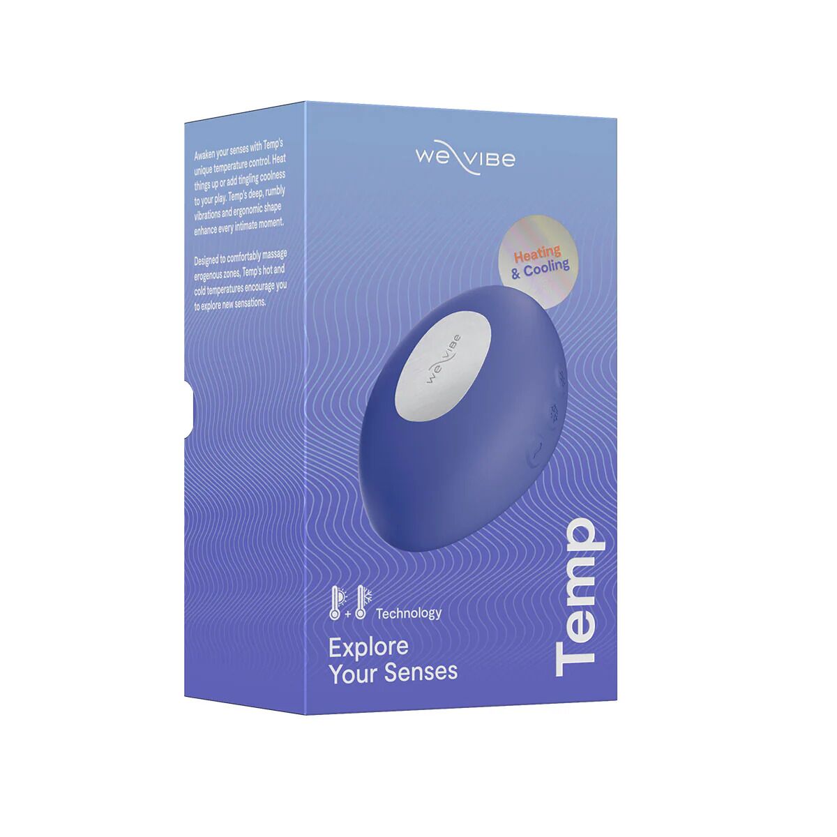 Кліторальний вібратор з підігрівом та охолодженням We-Vibe Temp Lavender Blue блакитний