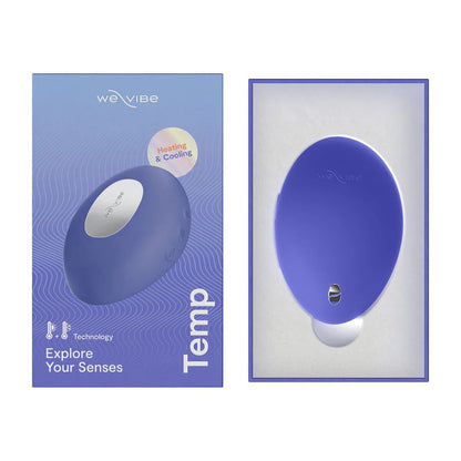 Кліторальний вібратор з підігрівом та охолодженням We-Vibe Temp Lavender Blue блакитний