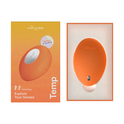 Кліторальний вібратор з підігрівом та охолодженням We-Vibe Temp Tangerine помаранчевий