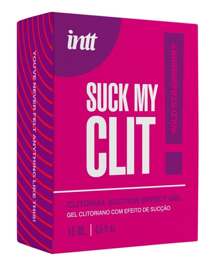 Смоктайзер для клітора Intt Suck My Clit Wild Strawberry (15 мл), полуниця, гель з ефектом посмоктування