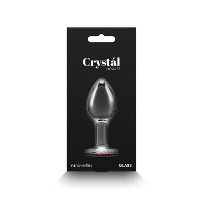 Скляна анальна пробка NS Novelties Crystal - Desires - Red Heart - Medium