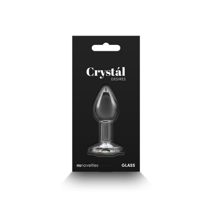 Скляна анальна пробка NS Novelties Crystal - Desires - Rainbow Gem - Smal