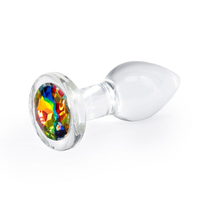 Скляна анальна пробка NS Novelties Crystal - Desires - Rainbow Gem - Smal