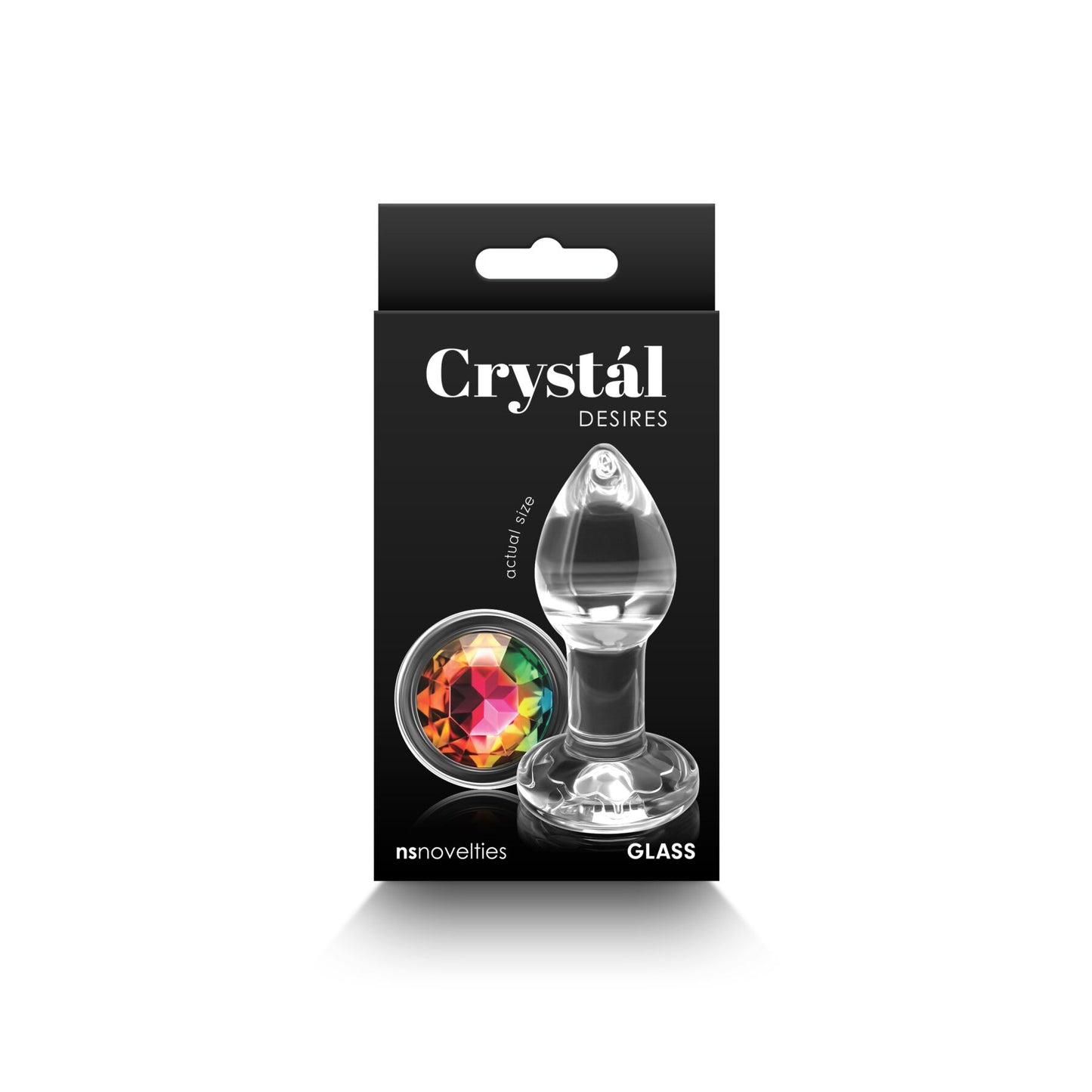 Скляна анальна пробка NS Novelties Crystal - Desires - Rainbow Gem - Smal