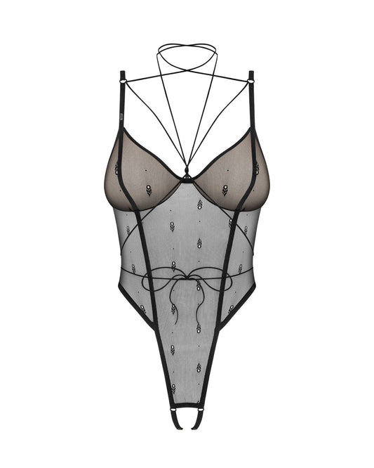 Боді Obsessive Anniverse Special crotchless teddy S/M