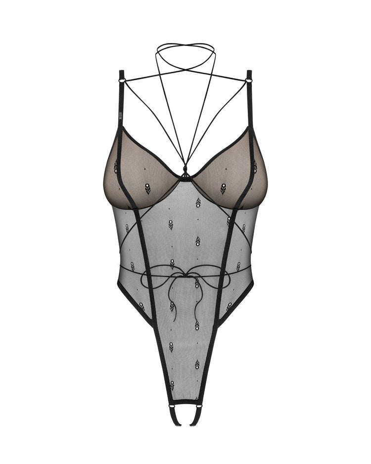Боді Obsessive Anniverse Special crotchless teddy S/M