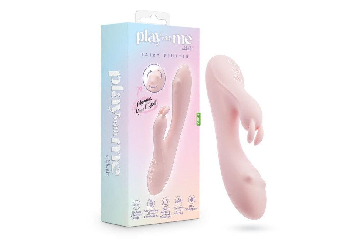 Вібратор-кролик Blush Play with Me для точки G та клітора, рожевий
