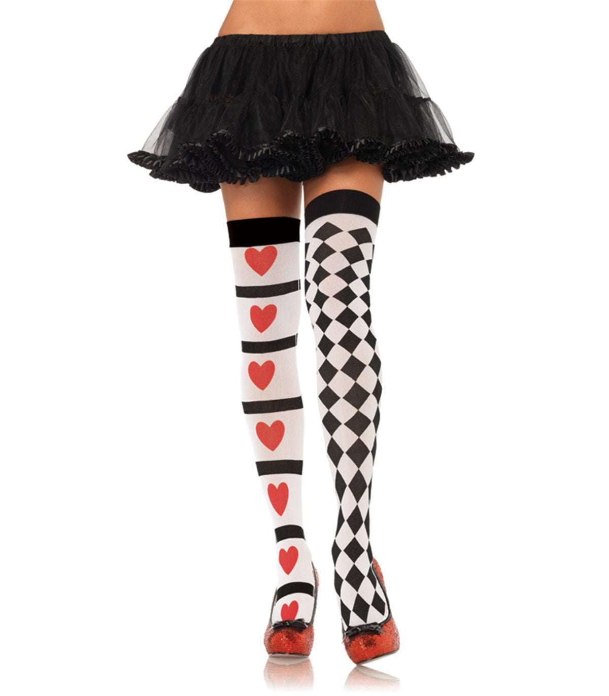 Високі панчохи ARLEQUIN & HEART Leg Avenue O\S