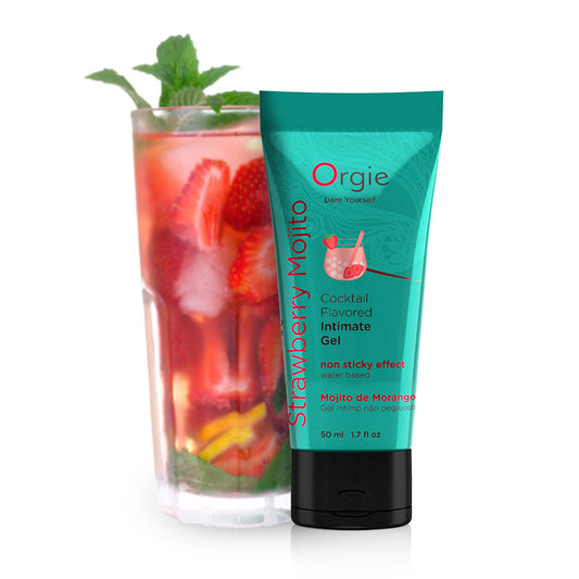 Їстівний лубрикант коктейль ПОЛУНИЧНИЙ МОХІТО на водній основі, 50 мл Orgie